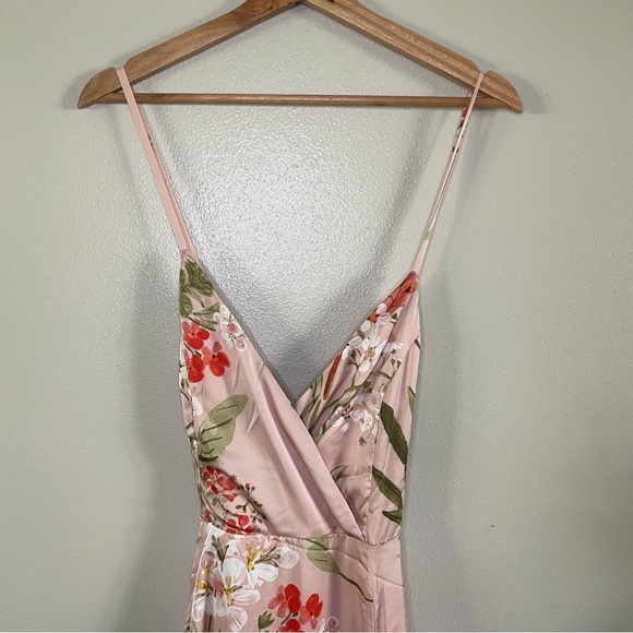 Lulu’s | NWT “Still the One” Floral Maxi Satin Strappy Dress - Picture 5 of 12